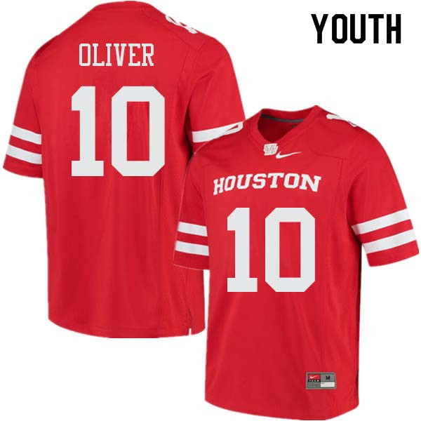 Youth #10 Ed Oliver Houston Cougars College Football Jerseys Sale-Red